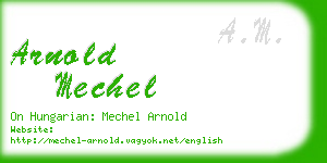 arnold mechel business card